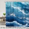 Large Blue Ocean Wave Shower Curtain Waterproof Bathroom Decor Seascape Curtain Liner 180x180cm Tropical Nautical Shower Curtain