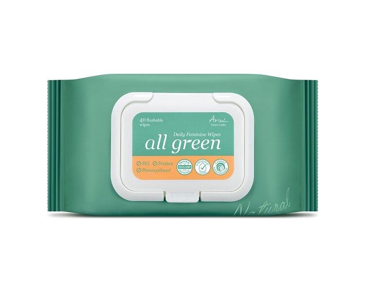 Ariul All Green Женские салфетки 40 смываемых салфеток