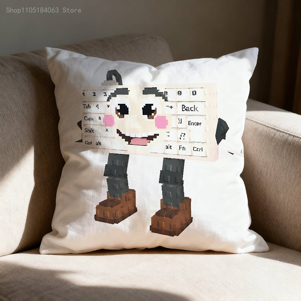 S-Steal A B-Brainrot No 9 House Pillow Case Print Polyester Fiber 40X40 Cm Home Sofa Throw Cushion Cover Decoration