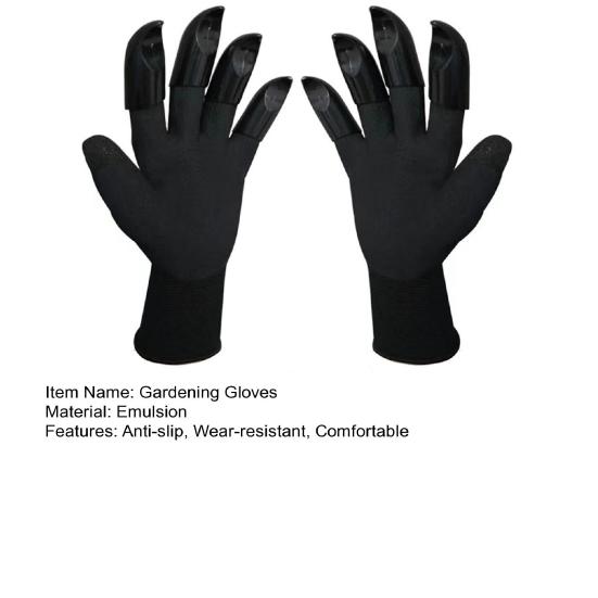 1 Paar Gartenhandschuhe mit Krallen 8 Krallen Grabhandschuhe zum Pflanzen Unkrautjäten Anti