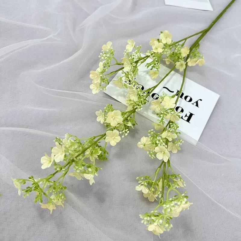 Simulation Flowers Silk Gypsophilas Wedding Decor Artificial 3 Forks Gypsophila Branches Pink Fake Flower Balcony Decoration