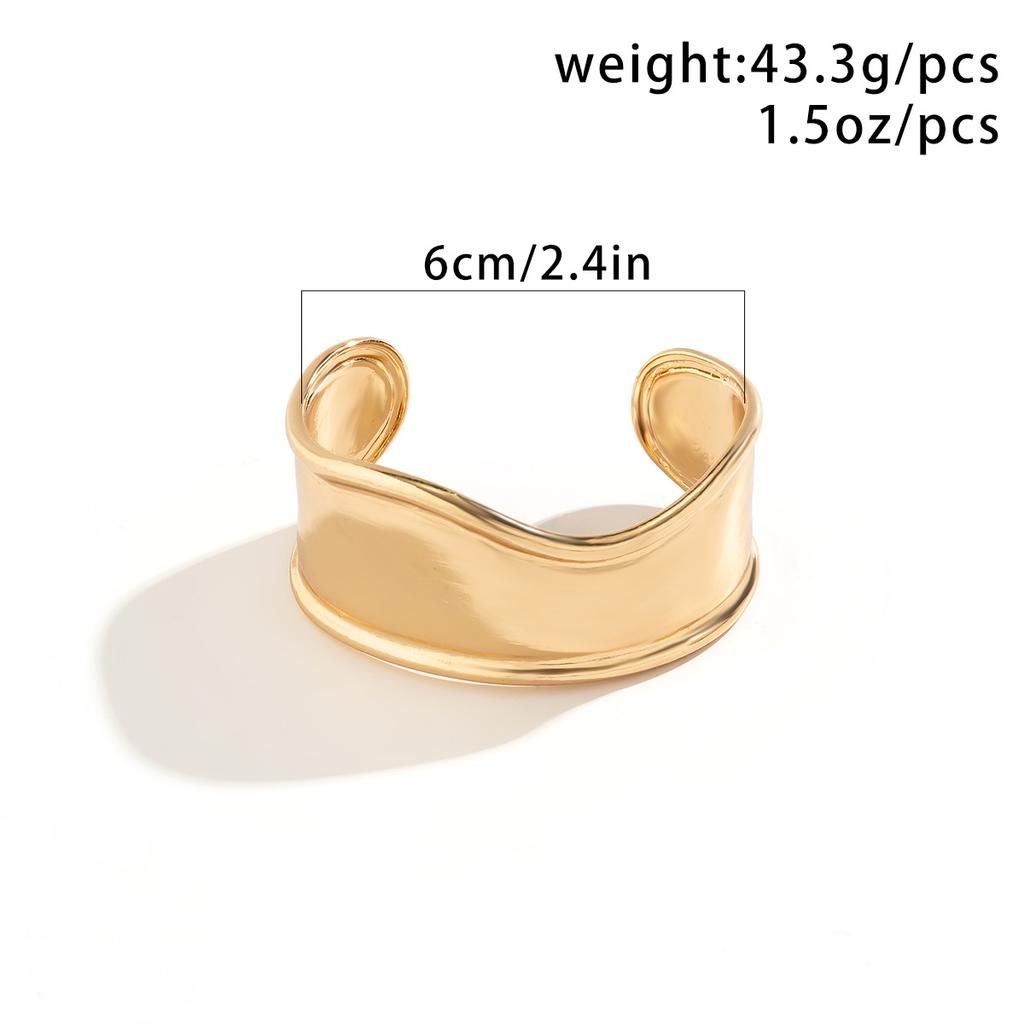 Hip-Hop Style Simple Smooth Irregular Bracelet Female, Personalized Metal Geometric V-Shaped Bracelet