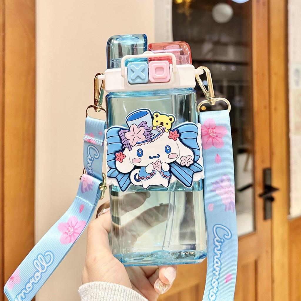 Sanrio Kids Tritan Straw Cup With Double Drinking Compartments For School And Travel