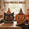 1/6 Pcs 10cm Halloween Tabletop Sign Plywood Halloween Tiered Tray Decor  Indoor