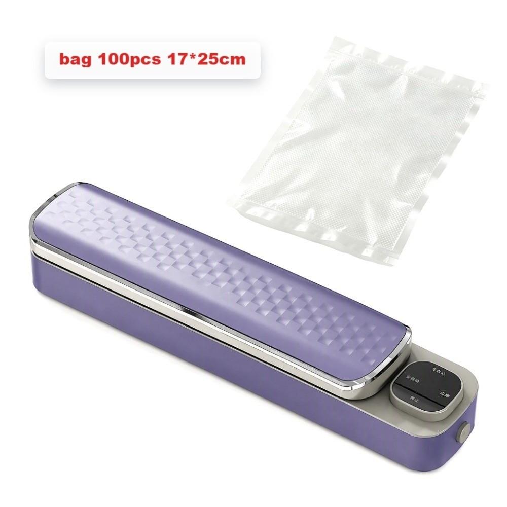 One-Touch Food Vacuum Sealer Built-in Cutter Food Sealer Automatic Vacuum Sealer Food Bag Sealing