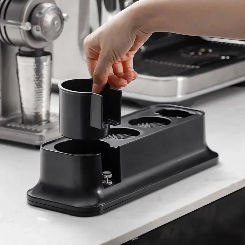 51-58mm Coffee Tamper Station Stand Silicone Holder Coffee Portafiler Distributor & Puck Screen Storage Stand Barista Tools
