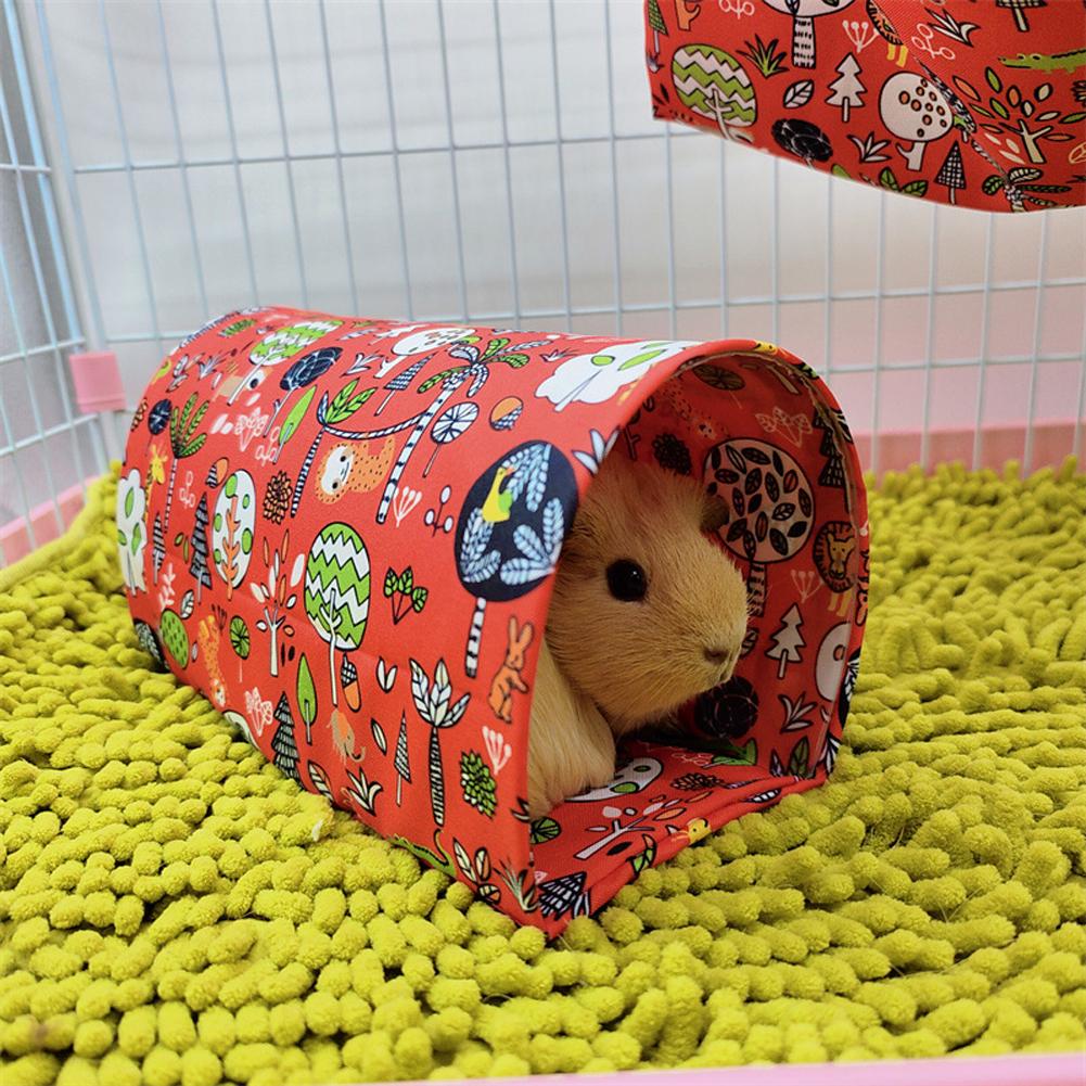 Speelbuizen voor Hamsters Bospatroon Schuilplaats Tunnel Speelgoed Huisdierbenodigdheden voor Cavia Konijn Egel Chinchilla