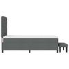 Box Spring Bed with Pillow Dark Gray 80 x 200 cm Fabric