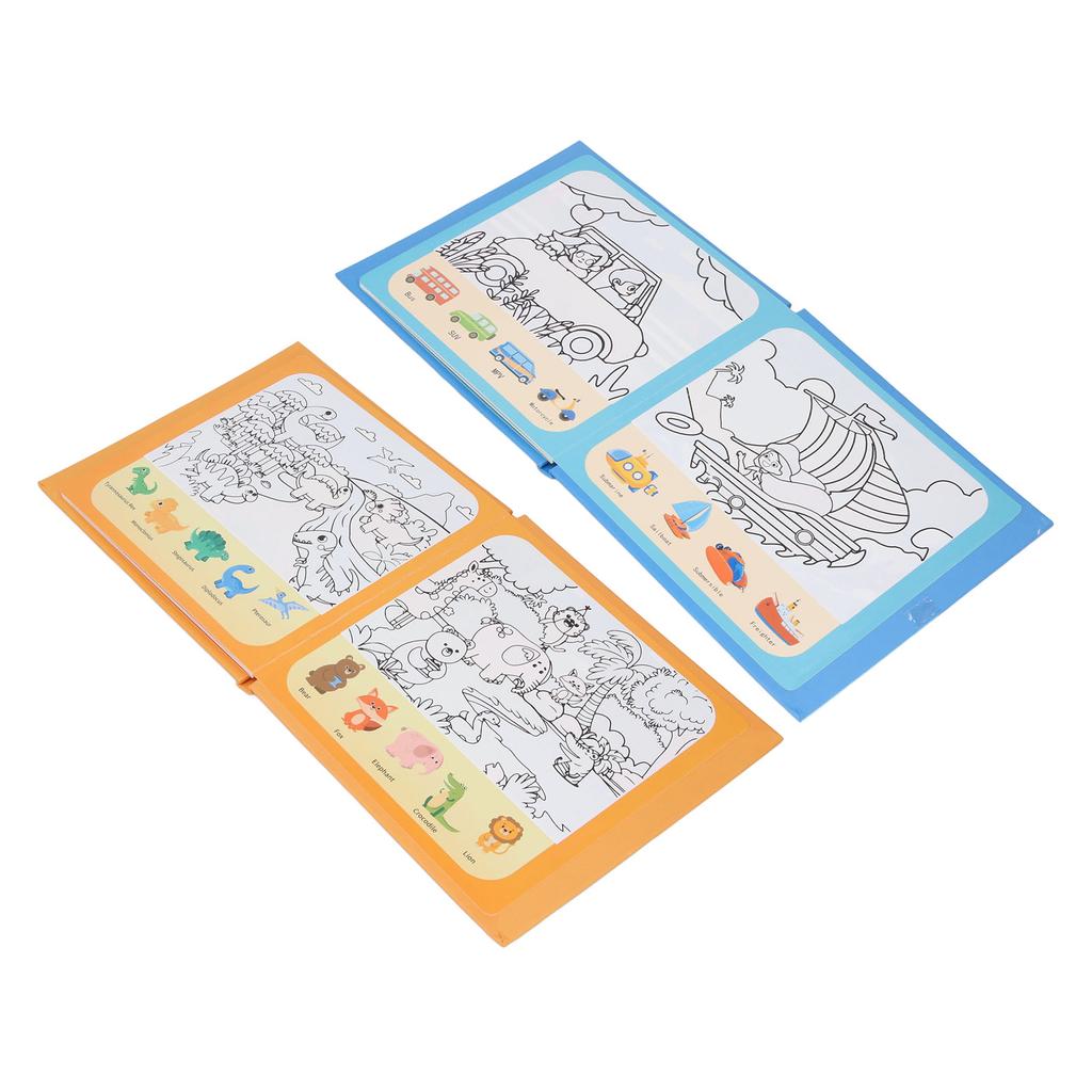 Water Coloring Book Reusable Water Doodle Book Children Early Learning Educational Toy for Home Trav