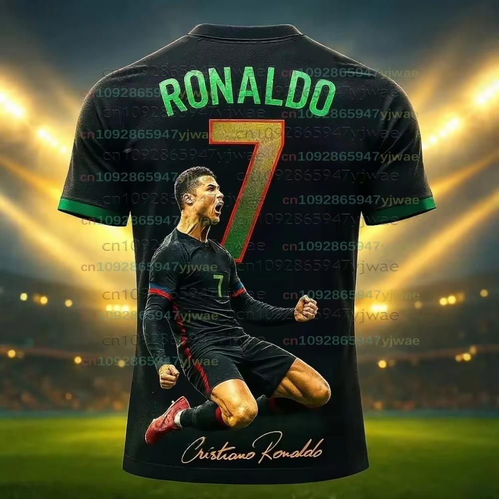 26 Football Jersey 3d Printed NO.7 Ronaldo Boys Girls Training Women's Sports Breathable Short Sleeve Men Beach Surf T-shirt