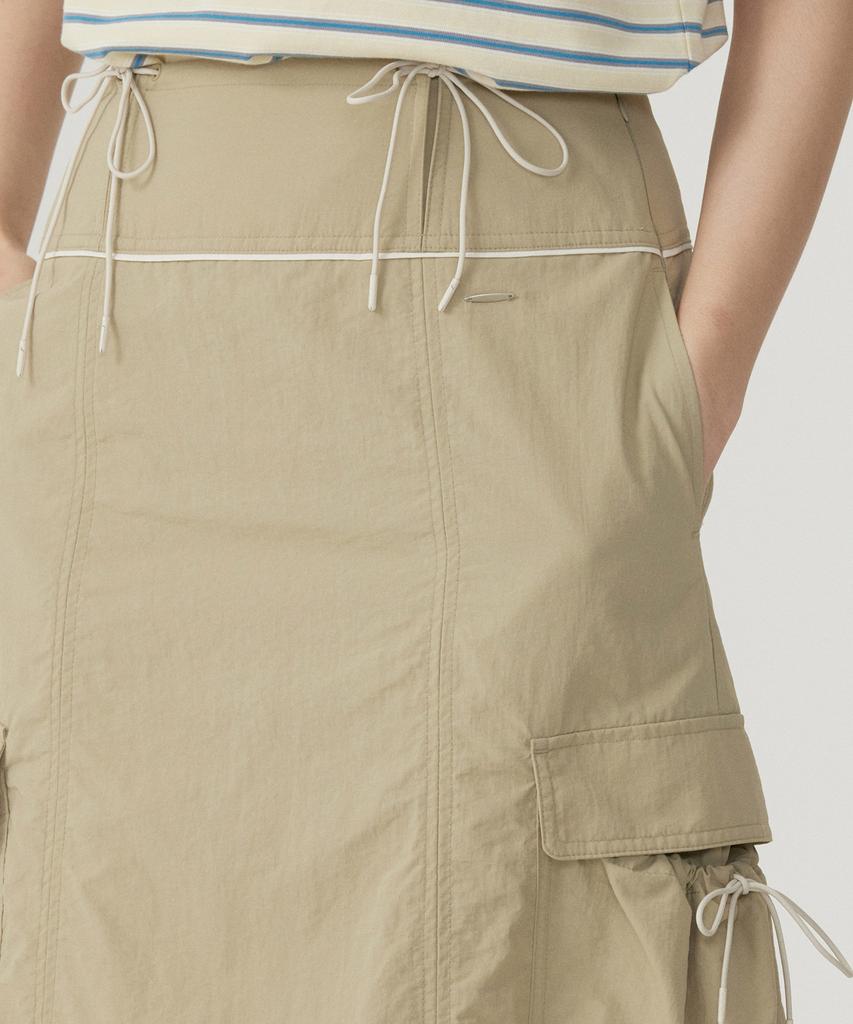Covernat Woman String Cargo Skirt Light Khaki