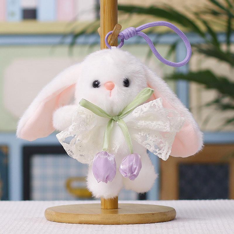 Plush Bunny Hanging Decor With Flower Dress For Kids Gift