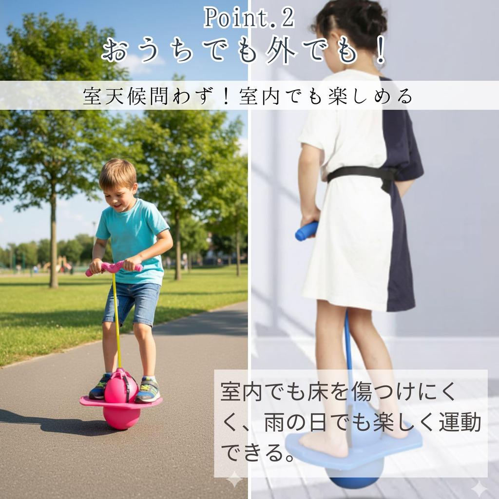 All Trust Hopping Jumping Ball Outdoor Play Sports Core Training Air Pump Included (Blue)