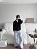 Striped V-neck Two-Piece Boxy Hoodie Top