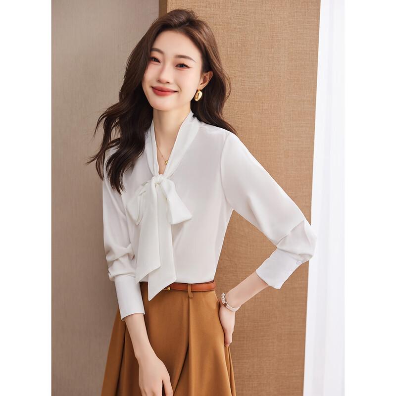 Ou Di Fu Premium Tie-Neck Long Sleeve Shirt XL