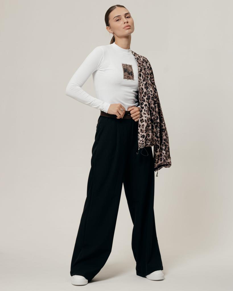 Suit Set RAW 37223 S Leopard Black (bomber Jacket, Trousers, Long Sleeve)