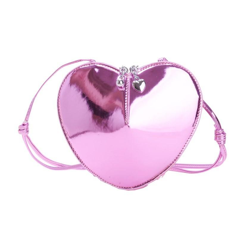 Modern Unisex Children Crossbody Bag With Breathable Pu Material And Heart Print