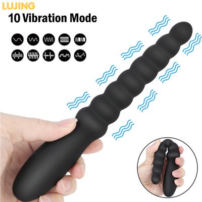 10 prędkości wibrator analny dla kobiet kulki analne masaż prostaty podwójny silnik Butt Plug stymulator USB Charge zabawki erotyczne dla mężczyzn