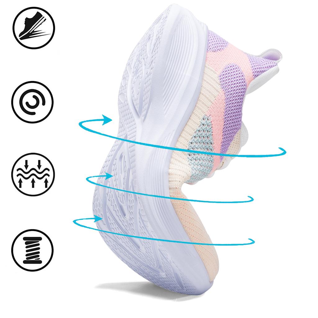 TUINANLE נעלי סניקרס קז'ואל לנשים - בד ובטנה נושמים - נוחות לאורך כל השנה, מתאימות לחופשות חוף, נסיעות ושימוש יומיומי