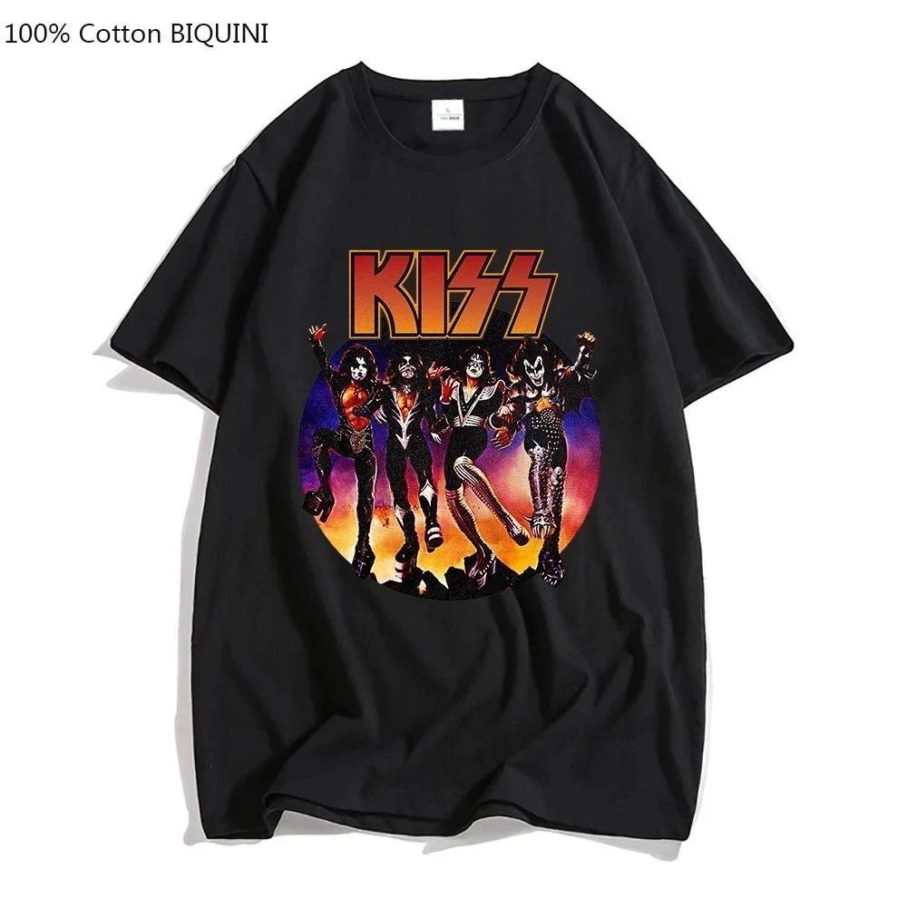 Kiss Cotton T-Shirt Heavy Metal Unisex Tee S