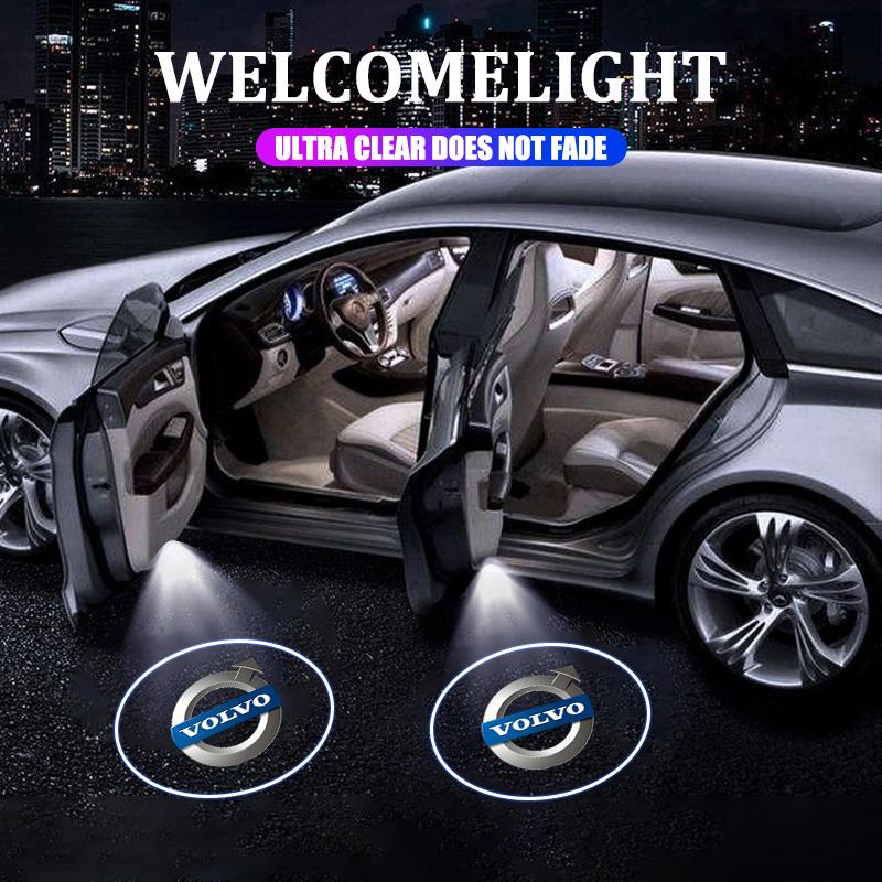 2 Stück LED Auto Tür Willkommenslicht Auto Logo HD Projektorlampe Für Volvo Xc60 Xc90 V40 V50 V90 S80 C40 XC40 V70 XC70 C30 C70 Rdesign