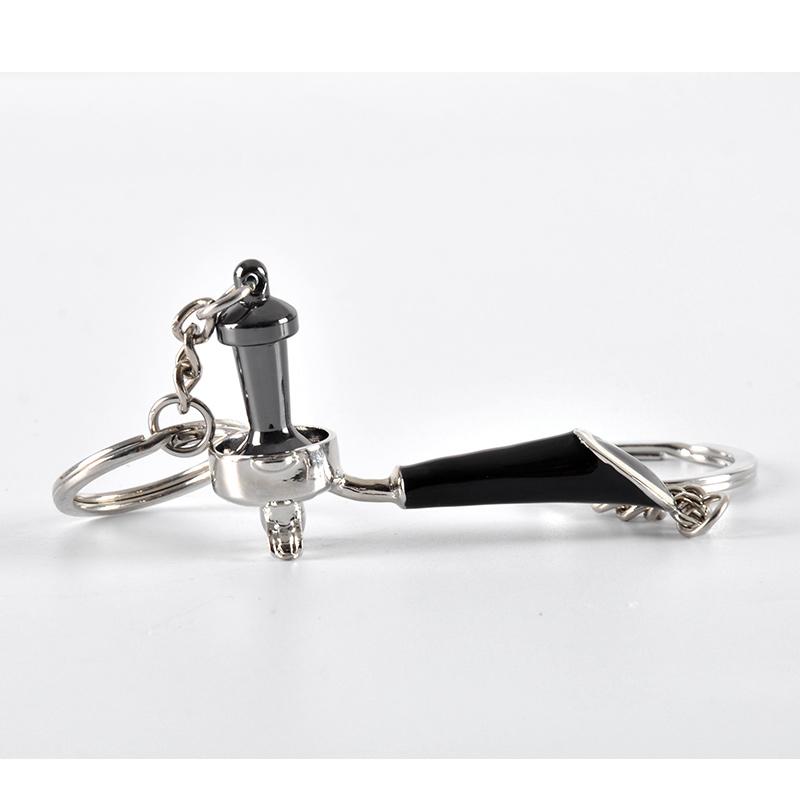 Creative Barista Coffee Tamper Keychain Coffee Machine Handle Moka Pitcher Keyring Portable Coffeeware Espresso Accessories Gift