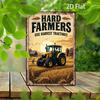 Vintage Farmhouse Metal Tin Sign  Tractor Wheat Field  Landscape Rustic Agricultural Decor Durable IndoorOutd