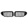 For BMW 5-series G30 Sedan/G31 Wagon 2017-2020 Pre-Facelift Matte Black Grille Car Front Hood Grill Kidney Grilles Racing Grill Dual Line