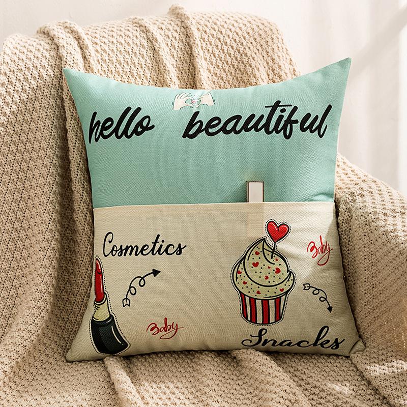 

Новая наволочка с карманом, с принтом букв «Отец» и «Мать», водонепроницаемая для улицы, для хранения, чехол на подушку для дивана в гостиной 45 * 45Cm (without pillow core)