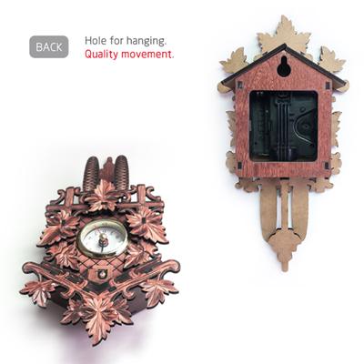 Cuckoo Wall Clock Bird Wood Hanging Decorations for Home Cafe Restaurant Art Vintage Chic Swing Living Room Style 3
