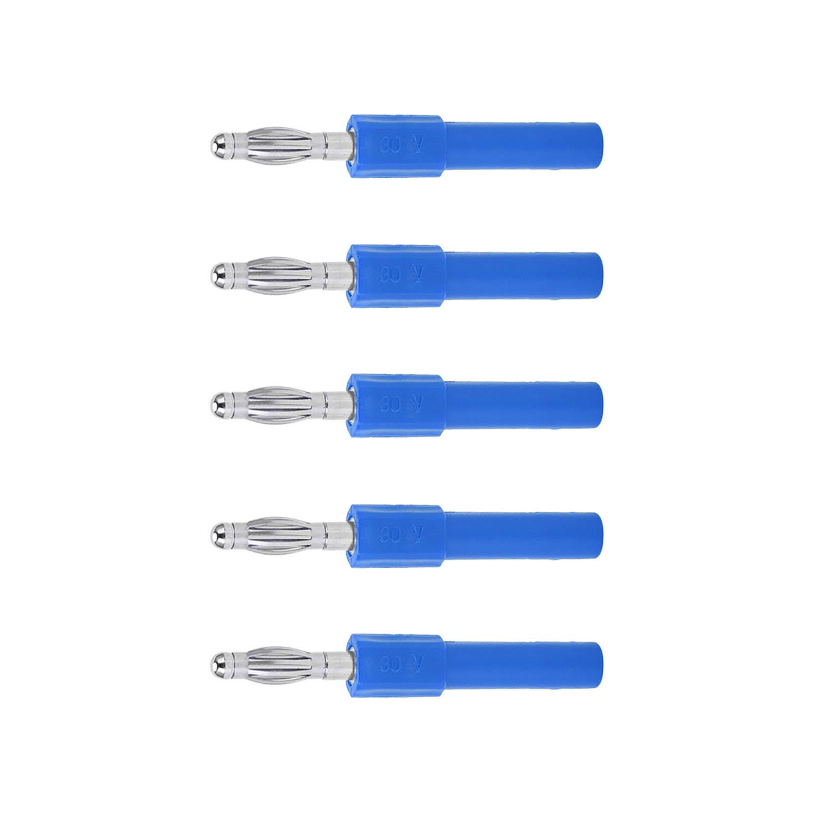 

5Pcs 4mm Banana Plug Adapter Strong Connectivity Good Conductivity 4mm to 2mm Conversion Banana PlugBlue