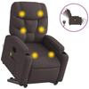 VidaXL Fauteuil Inclinable de Massage Électrique, Chaise de Relaxation avec Dossier et Repose-pied Réglables, Siège de 3204637