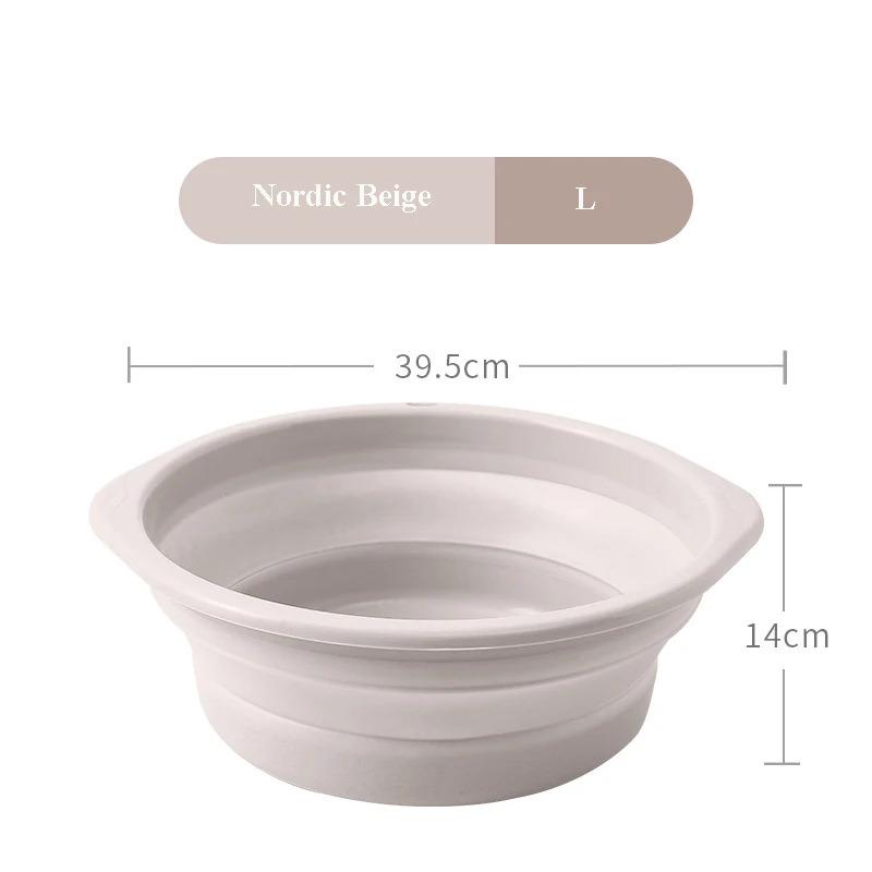 Travel Portable Folding Basin Folding Washbasin Folding Bucket Laundry Bucket Bathroom Accessories Household Cleaning Tools
