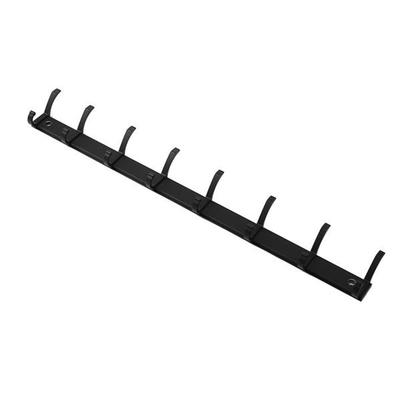 16-hole Hook-type Clothes Hanger (black)/multipurpose Wall-mounted Bathroom Hanger
