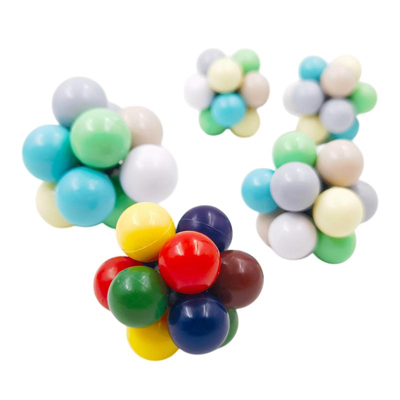 Creative Elastic Colorful Ball Fidget Toy Squeeze Balls Kid Adult Stress Relieve Toy Anti Stress Hand Practice Massage Balls Toy