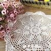 25cm Diameter Crochet Mats Lace Table Cloth Vintage Doily