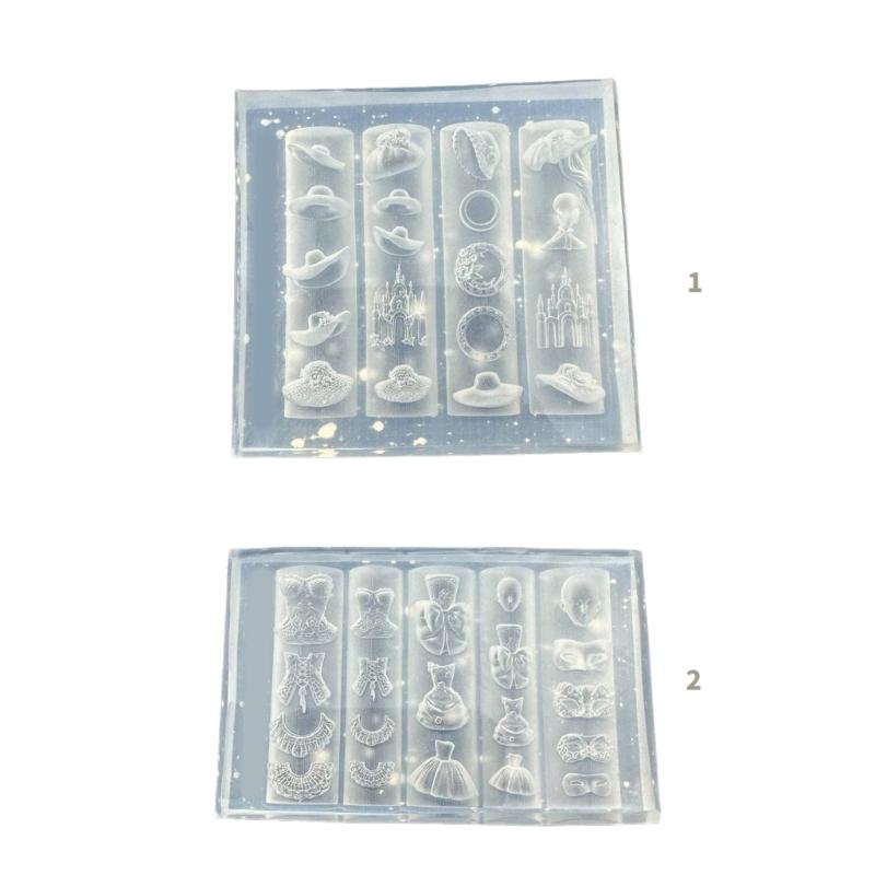 Crystals Clear Silicone Mask Mould for Masquerade Parties and Nail Art Designs