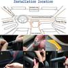 LED-Auto-Innenraum-Umgebungsstreifenlichter, RGB-Faseroptik-Atmosphären-Neon-Beleuchtungsset mit APP-Fernbedienung, Auto-Dekorationslampen
