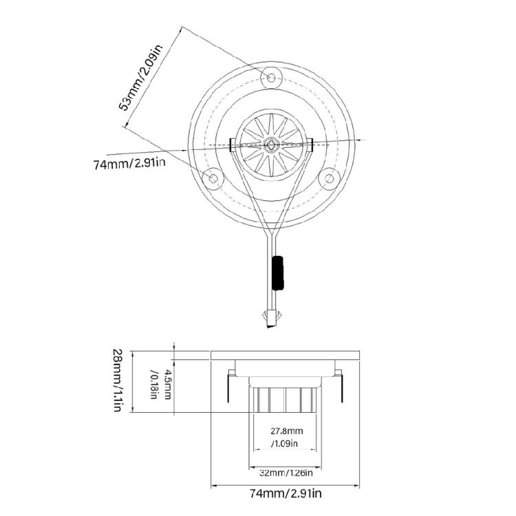 3inch Tweeter Sound Speaker Magnetic Round 4Ohm 15W Low Frequency Speaker Hifi Loudspeaker For Home Theater Music