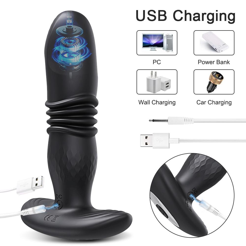 Mannlig prostatamassasjeapparat Bluetooth APP Vibrator for menn Gay analplugg Trådløs fjernkontroll Butt Plug Sexleketøy for par