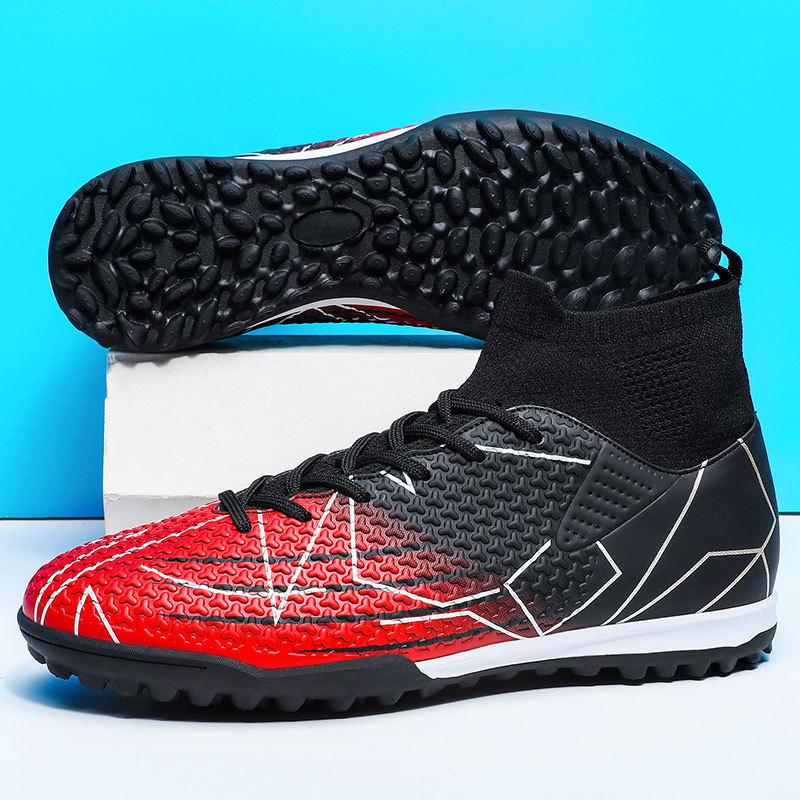 Overseas high-top breathable football shoes Professional game shoes Futsal football shoes