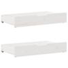 Solid Wood Bed without Mattress White 200x200 cm Pine Wood