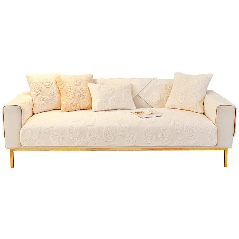 Verdicken Sie warme Sofabezüge Sofas Handtuch Anti-Rutsch-Couchschutz für Wohnzimmer Schonbezug Abnehmbare Sofadecke Haustiere Kindermatte