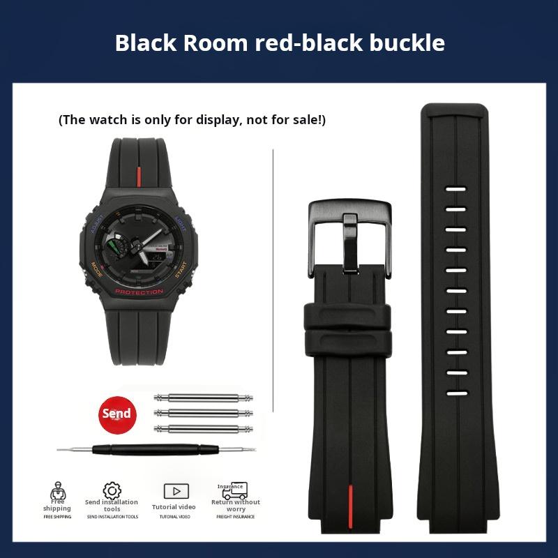 Pulseira de Silicone Para Casio G-SHOCK GA-2100 Pulseira de Silicone GA2100 GA2110 GA-B2100 DW5600 GM5600 Modificado masculino borracha Pulseira de Relógio
