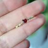 Fashion Charm Love Ruby Inele pentru femei inimă roșu cristal zircon inel petrecere de nunta bijuterii cadou de aniversare Anillos Mujer