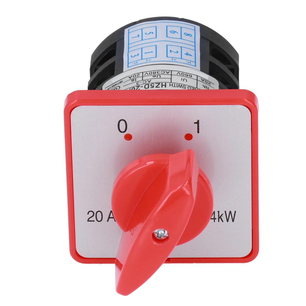 Changeover Switch PC Flame Retardant Combination Selector Switch 2 Sections 2 Gears AC380V