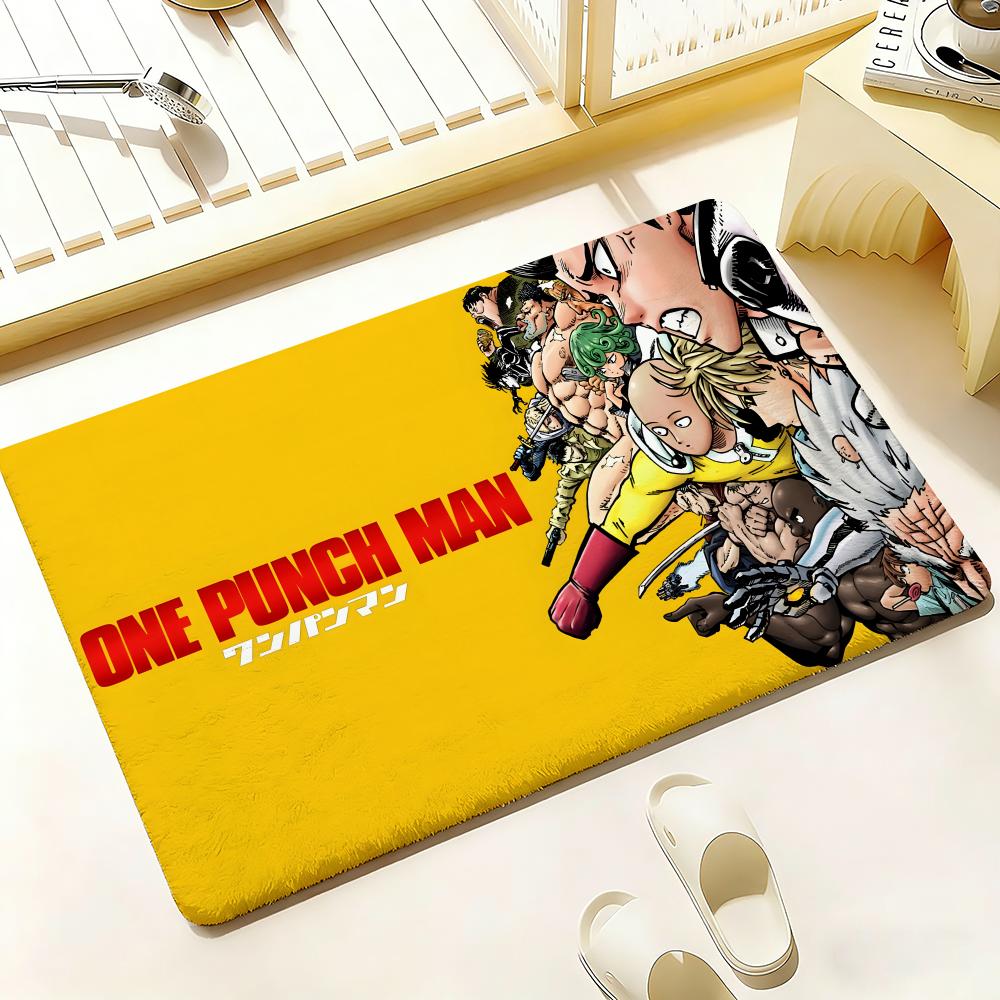 Anime Hot O-One-Punch Man Floor Mat Bedroom Living Room Flannel Door Mat Non-Slip Home Decor