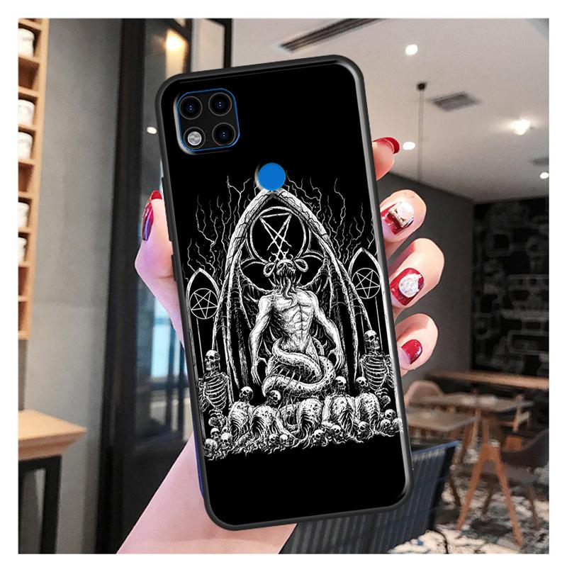Pouzdro Satanic Demon pro Redmi 10 pro Xiaomi Redmi Note 11 Pro 8 9 10 Pro 8T 9S 10S 9A 9C 9T Cover Fundas