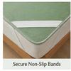 Natural Wormwood Infused Ice Silk Cooling Mat 3-Piece Set Washable Fitted Sheet Multiple Sizes Available for Home Dorm Air-Conditioned Room Summer