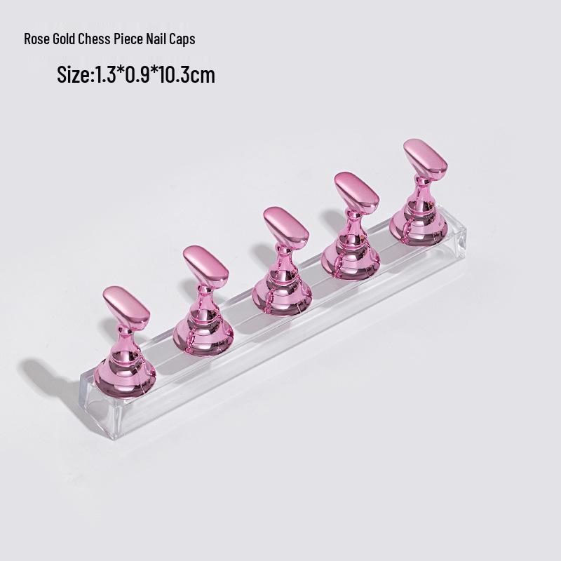 Fairy Aurora Iridescent Acrylic Nail Art Practice Stand with Strong Magnet Holder